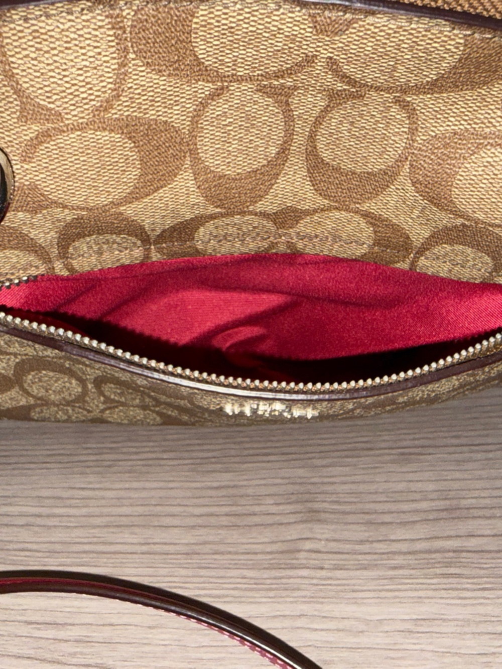Coach Light Khaki/1941 Red Prairie Satchel in Signature Canvas - Picture 3 of 7